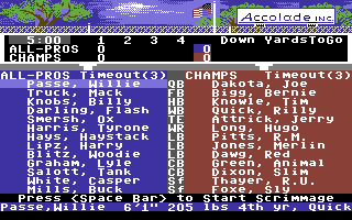 4th & Inches screenshot 4 for Commodore 64